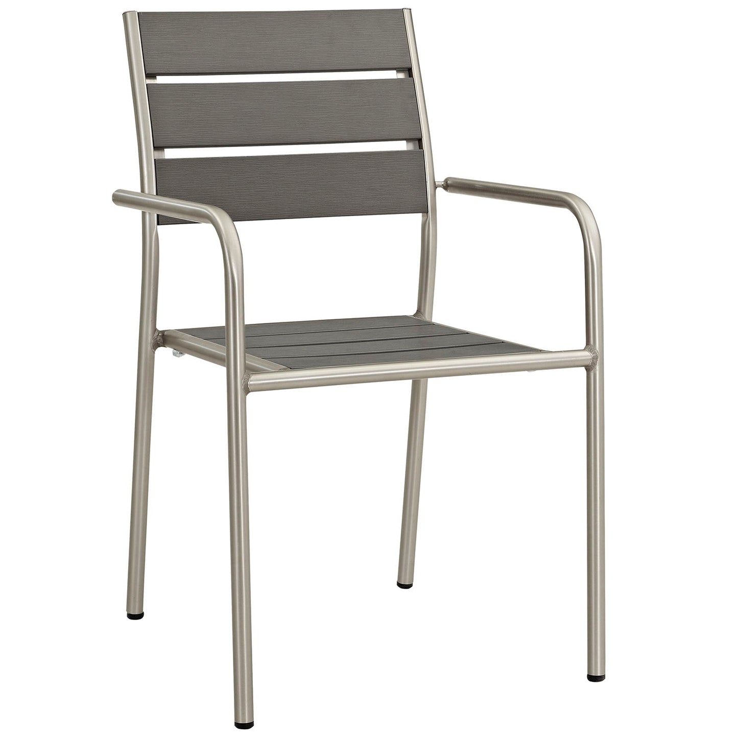 Shore Outdoor Patio Aluminum Dining Rounded Armchair by Modway