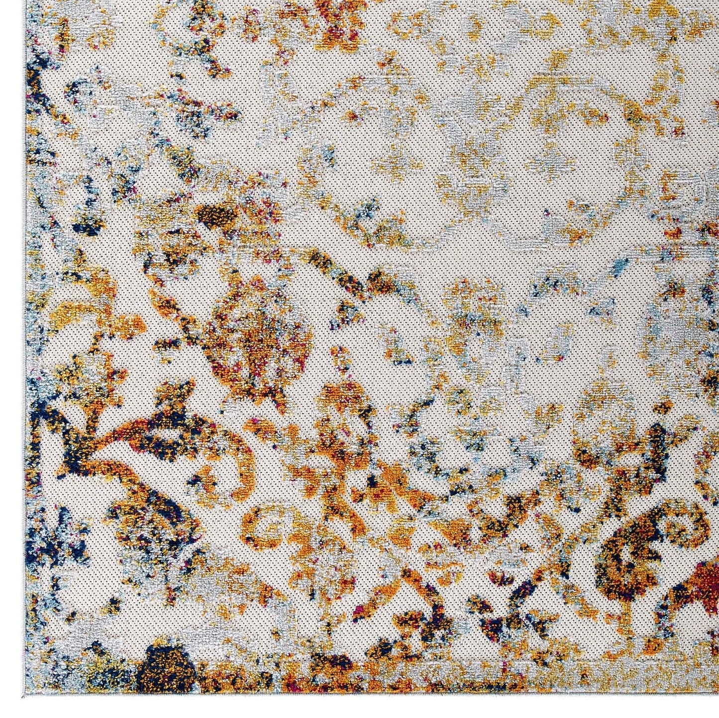 Reflect Primrose Ornate Floral Lattice 5x8 Indoor/Outdoor Area Rug by Modway