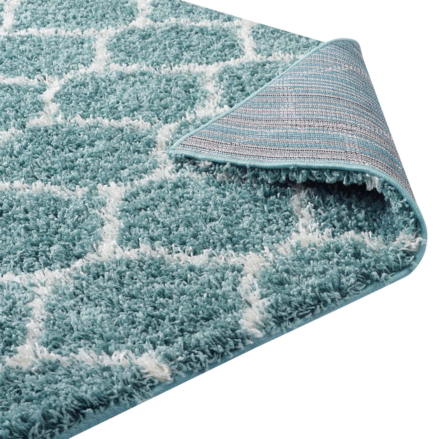 Solvea Moroccan Trellis 8x10 Shag Area Rug by Modway