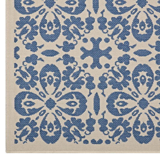 Ariana Vintage Floral Trellis Indoor and Outdoor 5x8 Area Rug by Modway