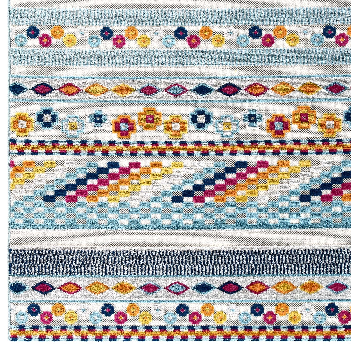 Reflect Cadhla Vintage Abstract Geometric Lattice 5x8 Indoor and Outdoor Area Rug by Modway