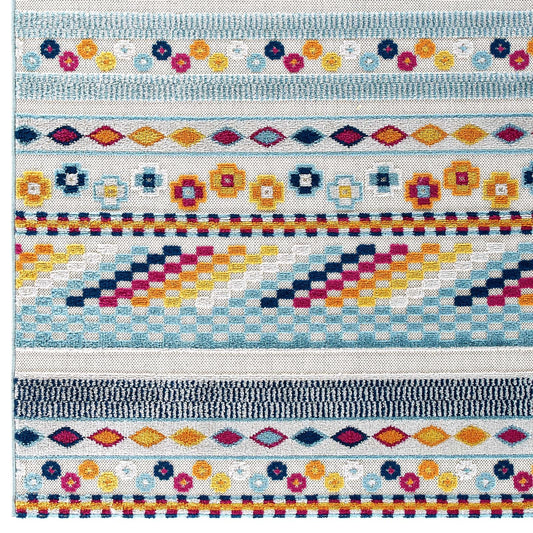 Reflect Cadhla Vintage Abstract Geometric Lattice 5x8 Indoor and Outdoor Area Rug by Modway