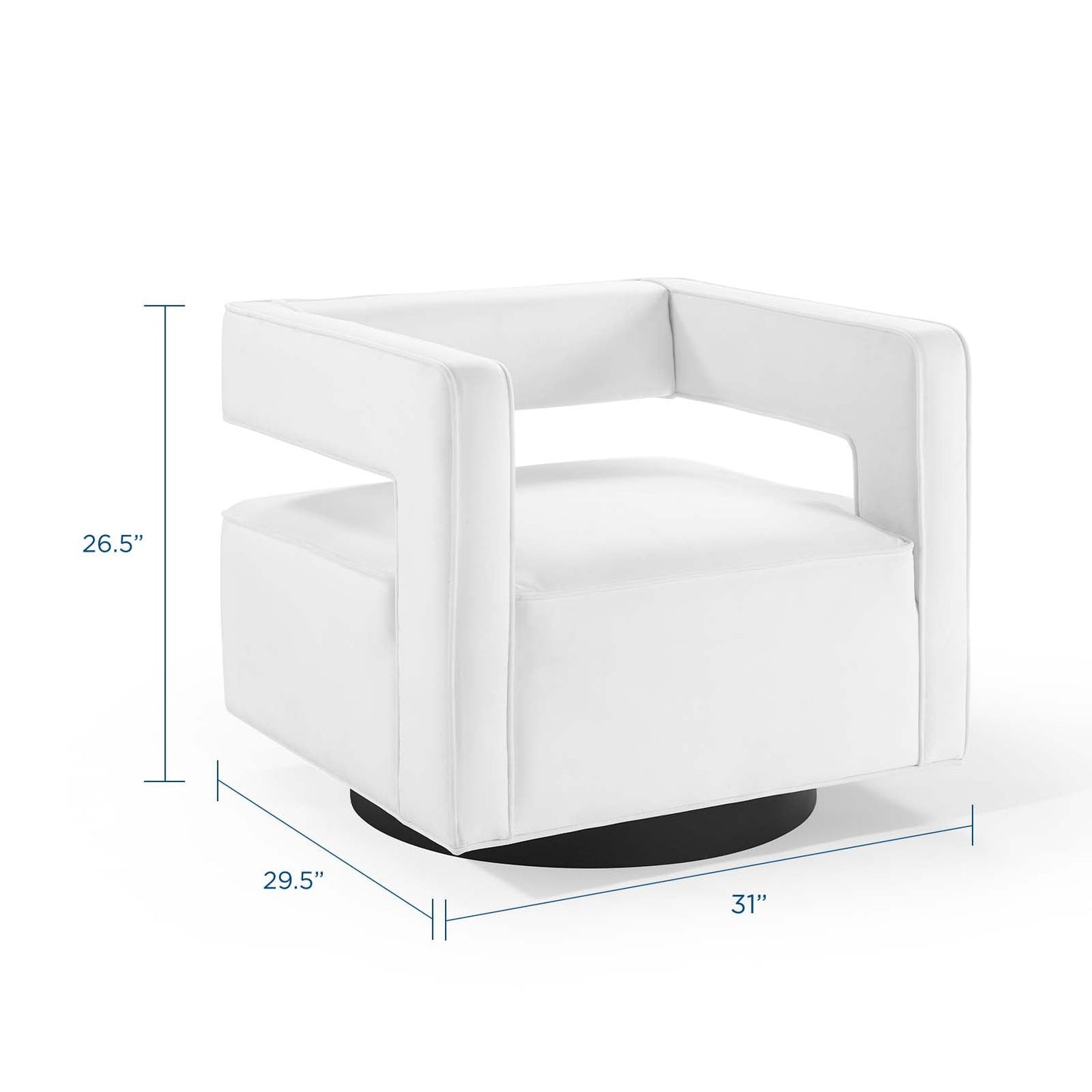 Booth Performance Velvet Performance Velvet Swivel Armchair by Modway