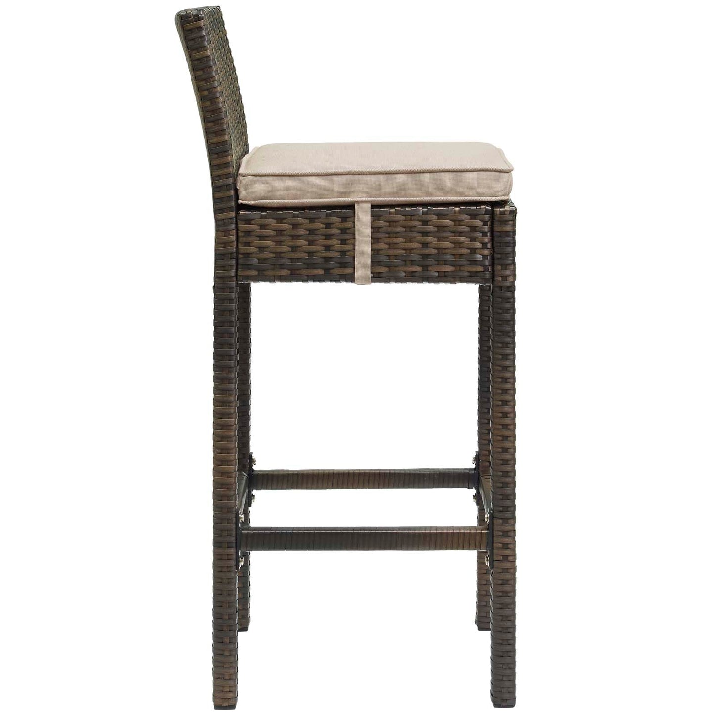 Conduit Outdoor Patio Wicker Rattan Bar Stool Set of 4 by Modway