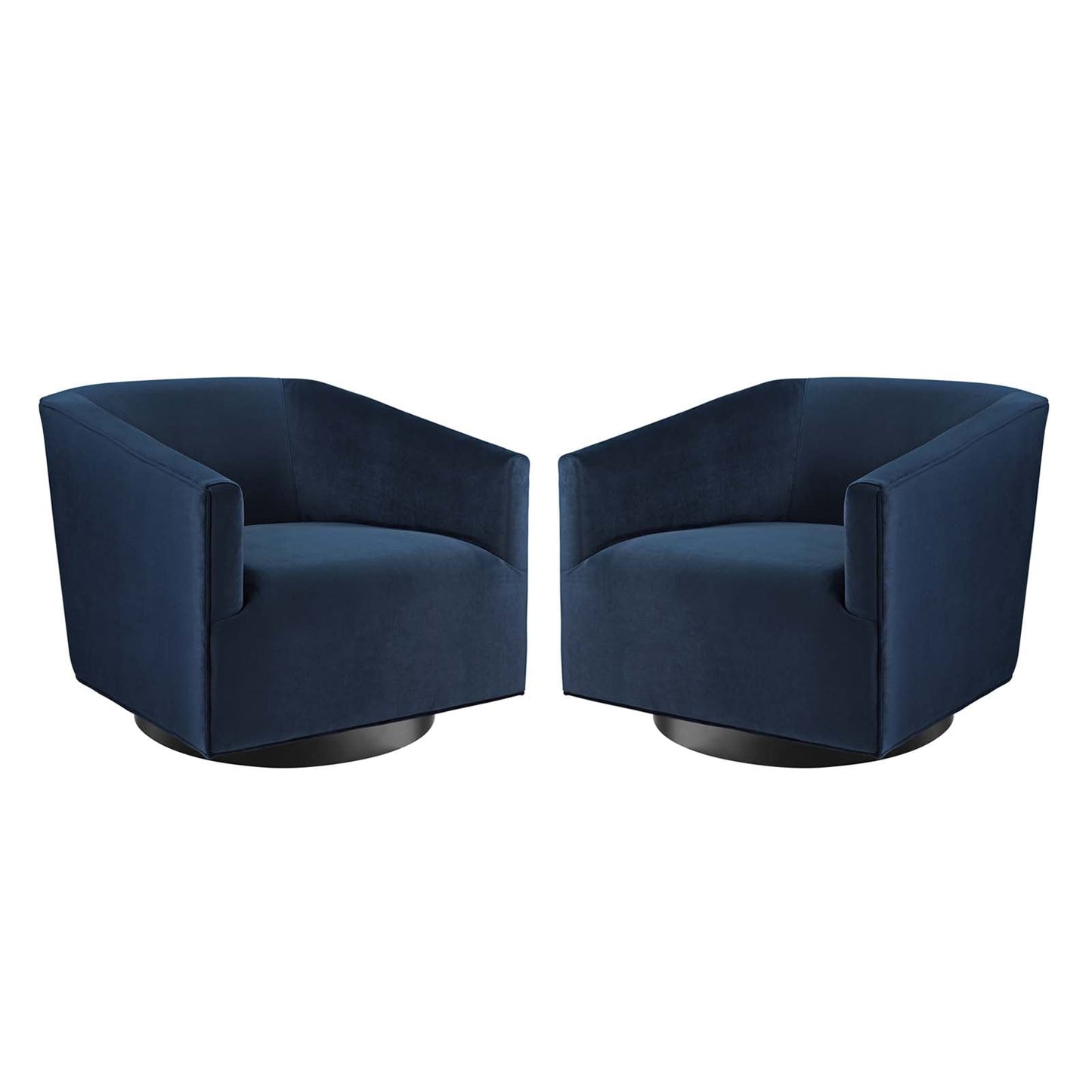 Twist Performance Velvet Swivel Chair Set of 2 by Modway