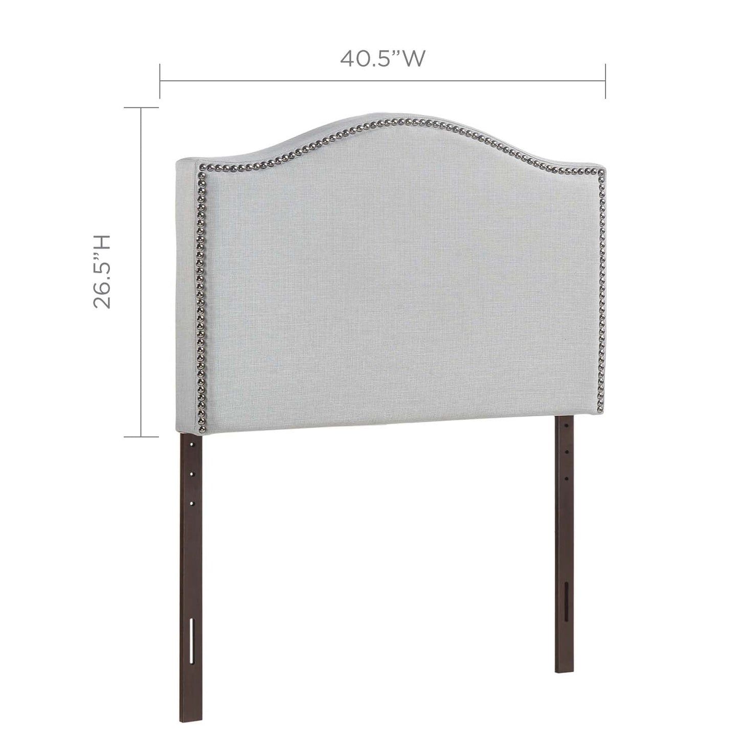Curl Nailhead Upholstered Twin Headboard by Modway