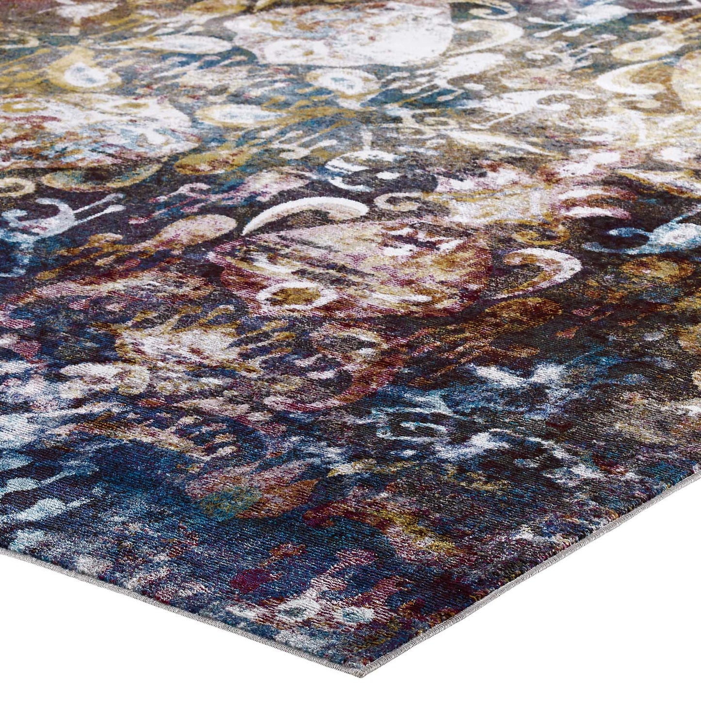Success Jayla Transitional Distressed Vintage Floral Moroccan Trellis 4x6 Area Rug by Modway
