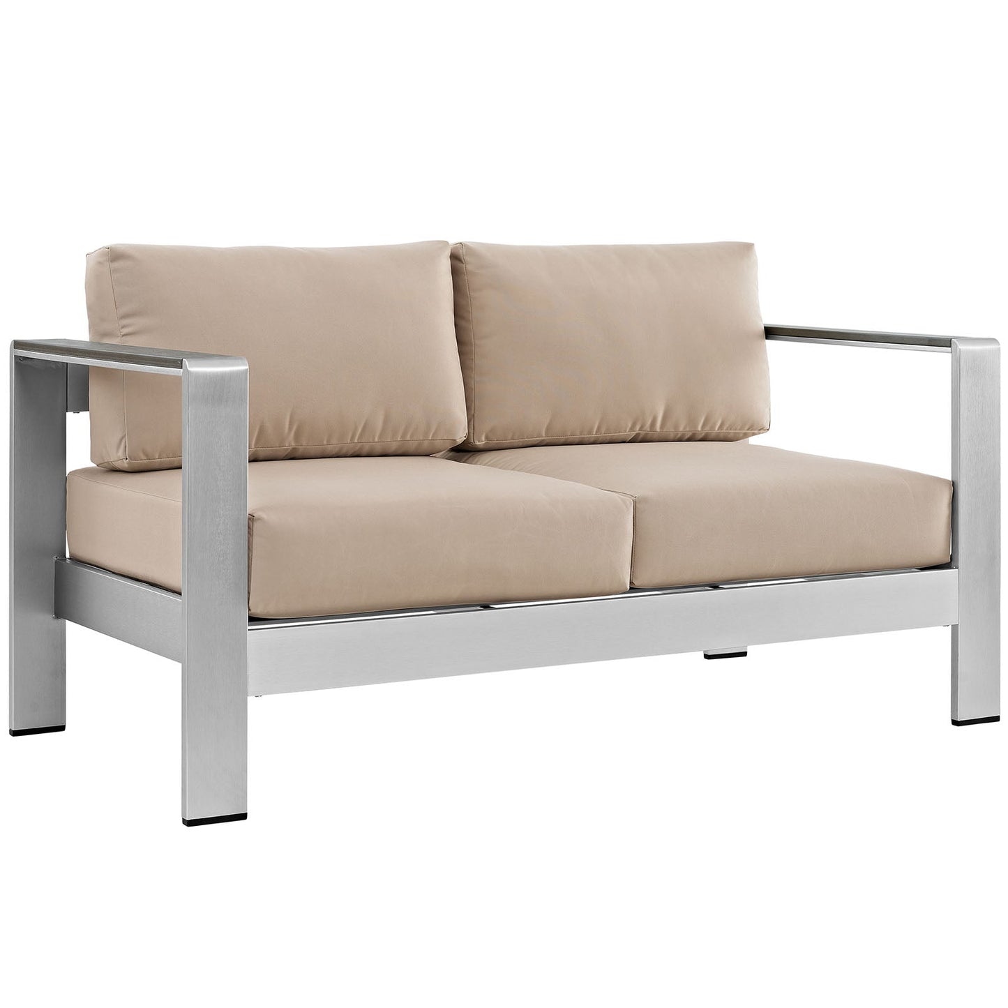 Shore 6 Piece Outdoor Patio Aluminum Sectional Sofa Set by Modway