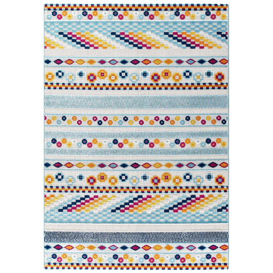 Reflect Cadhla Vintage Abstract Geometric Lattice 5x8 Indoor and Outdoor Area Rug by Modway