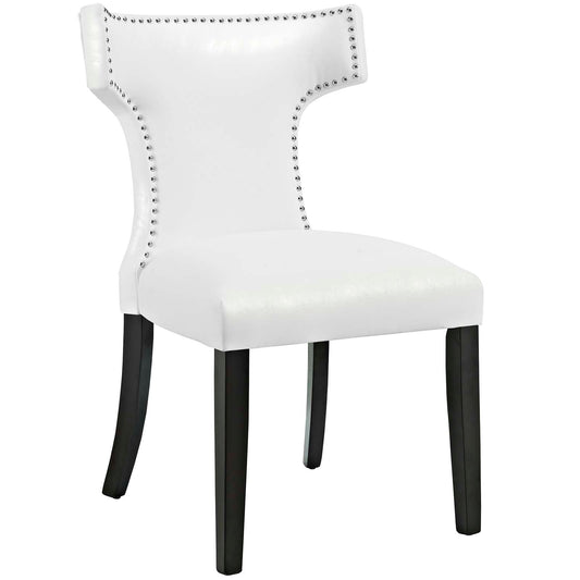 Curve Vinyl Dining Chair Set of 2 by Modway