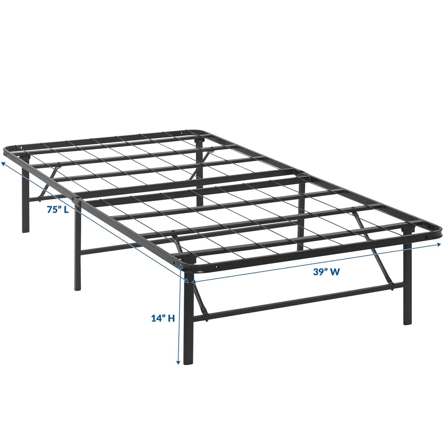 Horizon Stainless Steel Twin Bed Frame by Modway