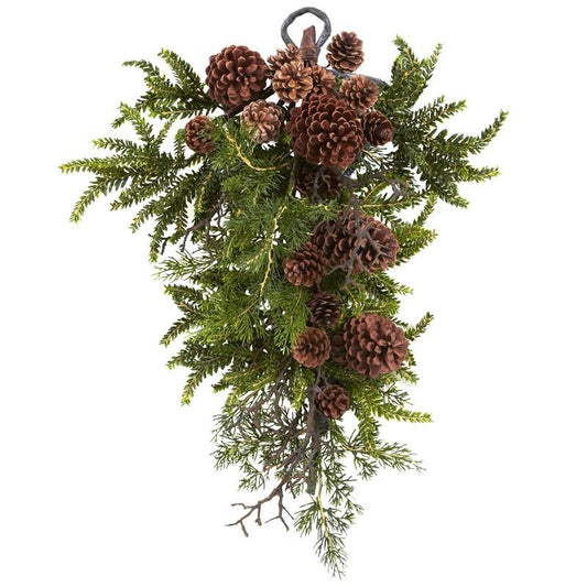 26"  Pine & Pine Cone Teardrop