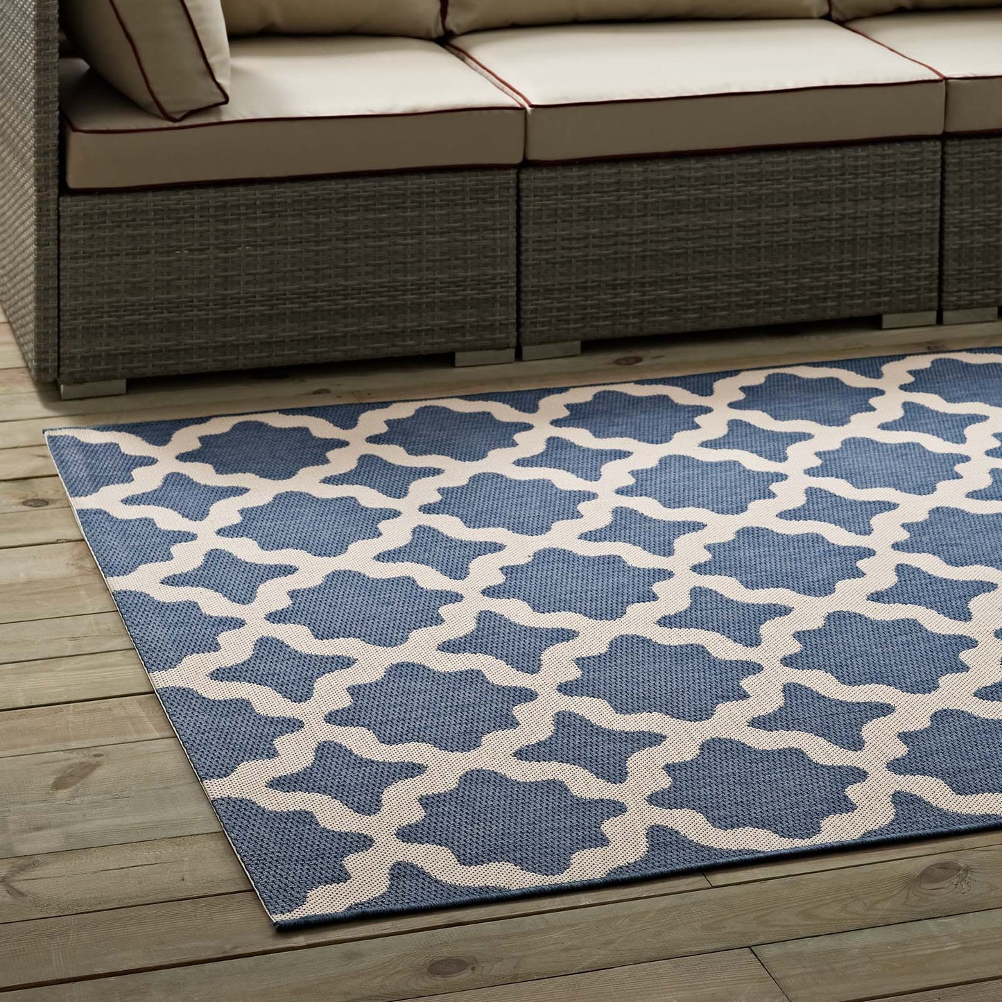 Cerelia Moroccan Trellis Indoor and Outdoor 8x10 Area Rug by Modway