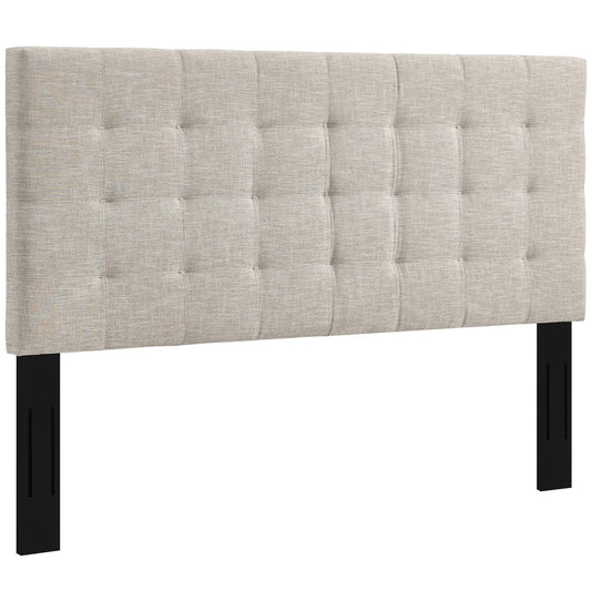 Paisley Tufted Upholstered Linen Fabric King and California King Headboard by Modway