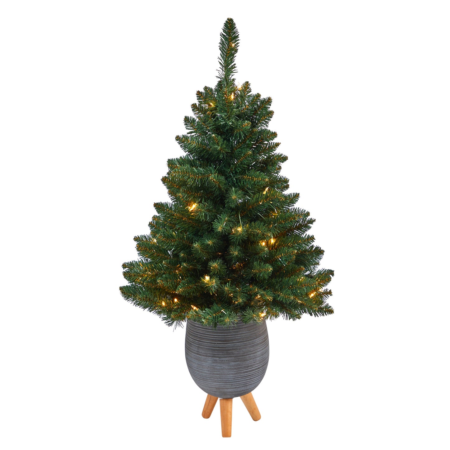 3.5' Northern Rocky Spruce Artificial Christmas Tree w/ 50 Clear Lights