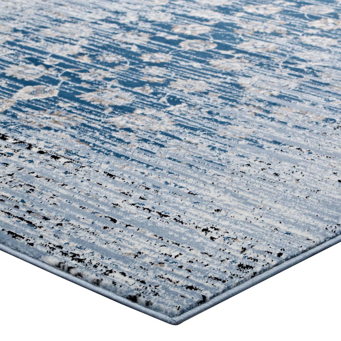 Chiara Distressed Floral Lattice Contemporary 5x8 Area Rug by Modway
