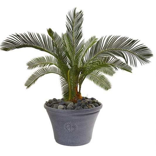 25"  Cycas Artificial Plant in Decorative Planter