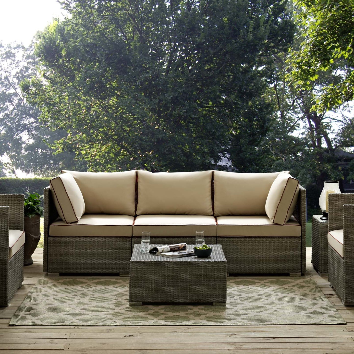 Cerelia Moroccan Trellis Indoor and Outdoor 8x10 Area Rug by Modway