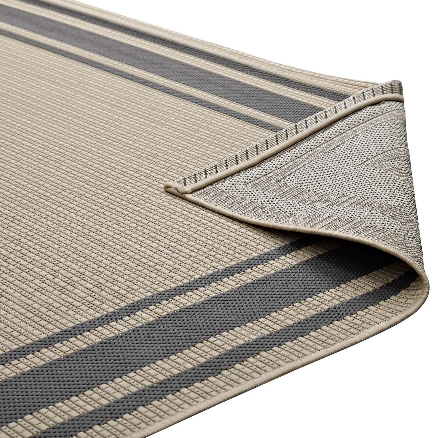 Rim Solid Border Indoor and Outdoor 8x10 Area Rug by Modway