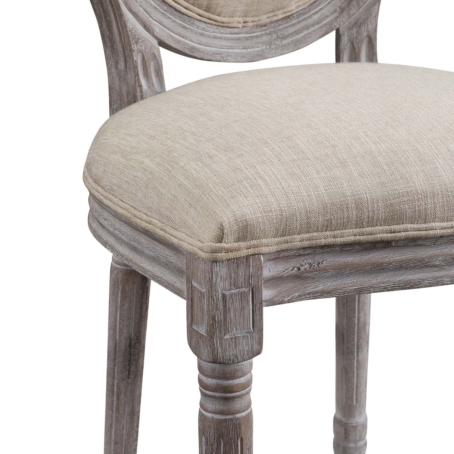 Emanate Vintage French Upholstered Fabric Dining Side Chair by Modway