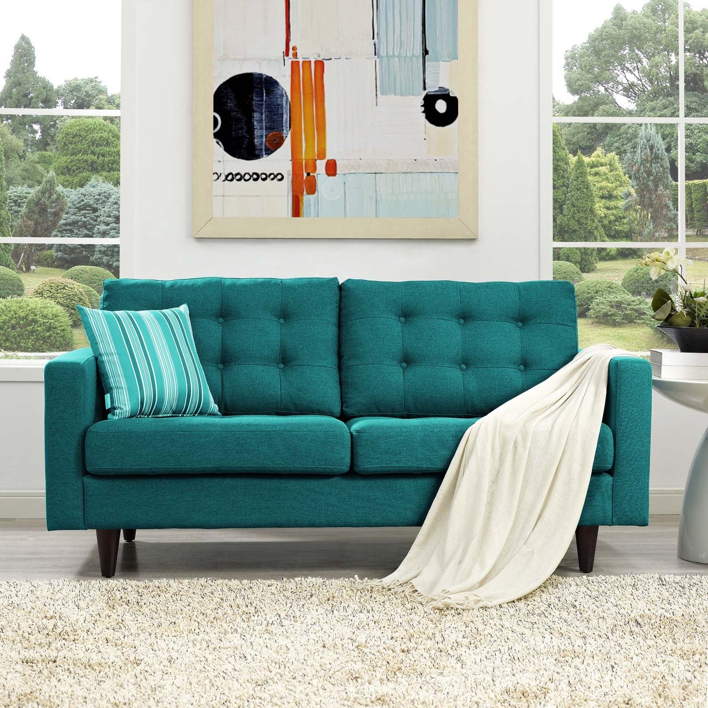 Empress Upholstered Fabric Loveseat by Modway