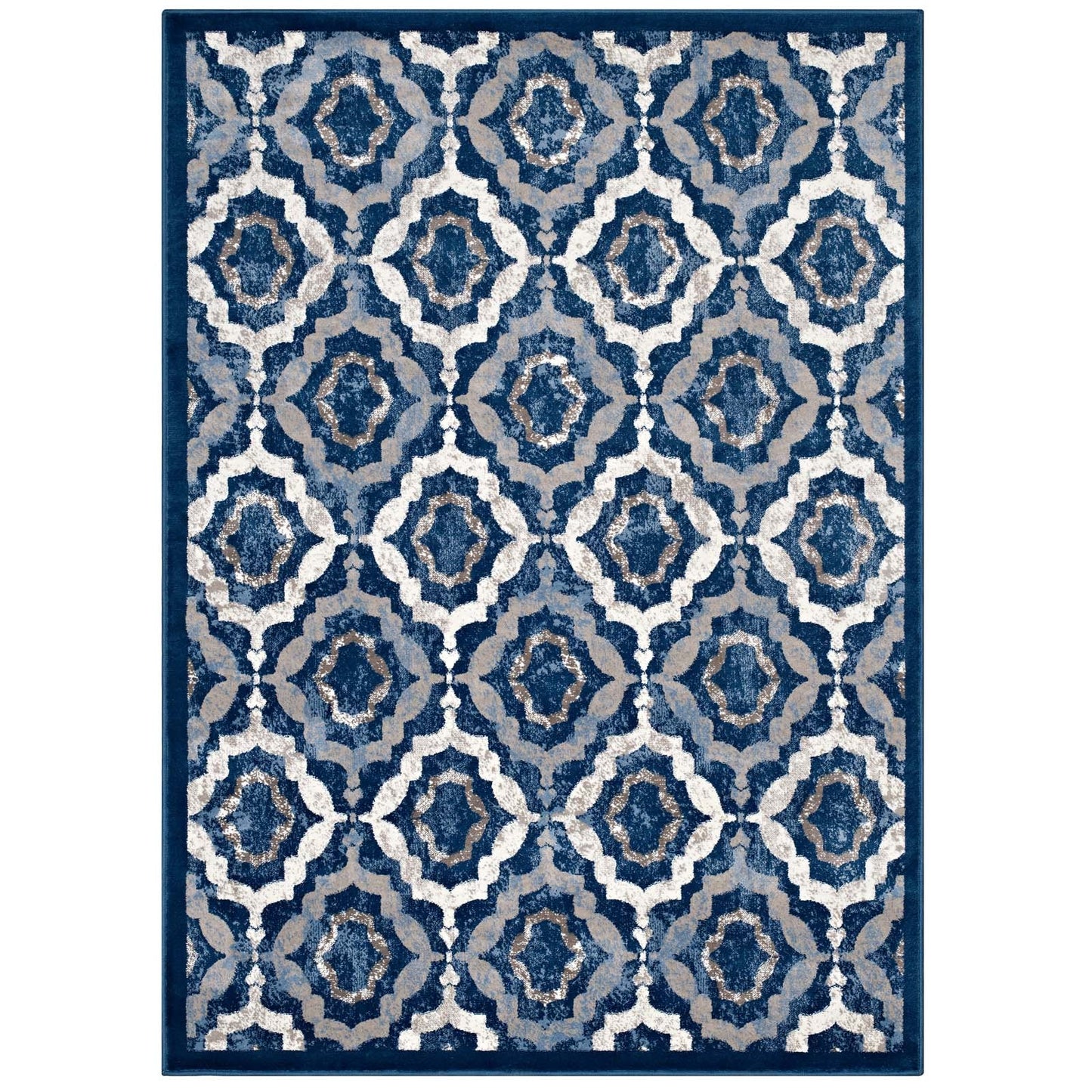 Kalinda Rustic Vintage Moroccan Trellis 5x8 Area Rug by Modway