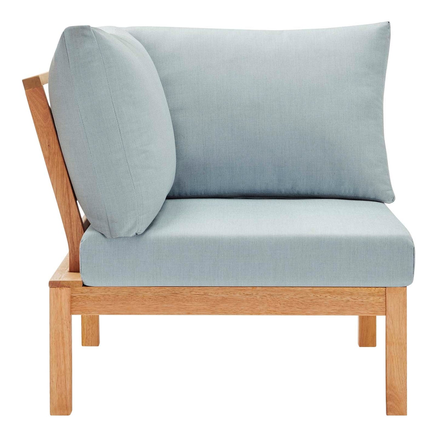Freeport Karri Wood Sectional Sofa Outdoor Patio Corner Chair by Modway