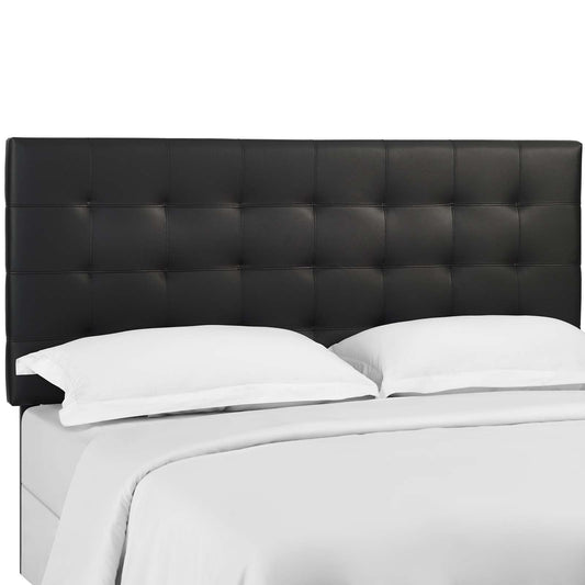 Paisley Tufted Upholstered Faux Leather King and California King Headboard by Modway