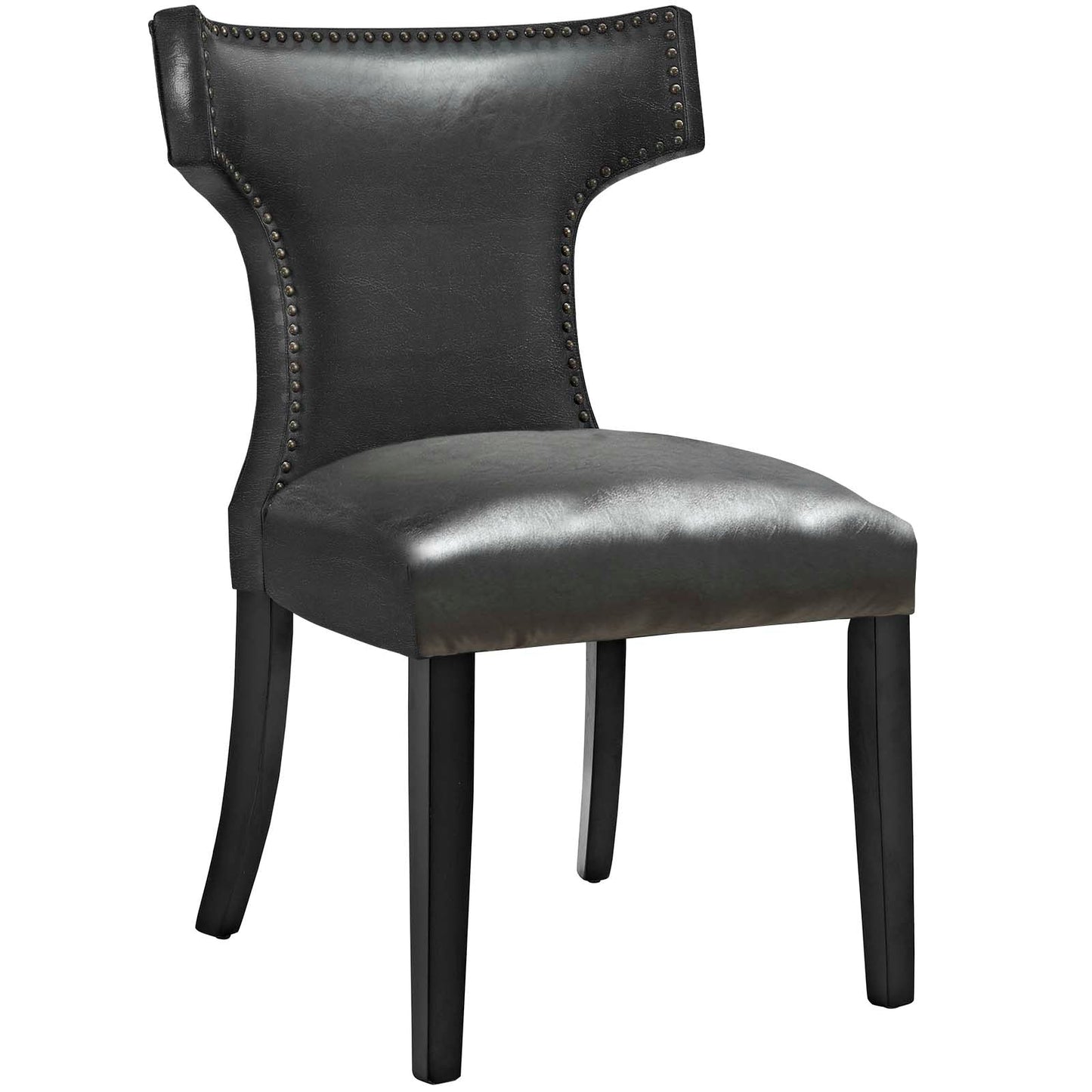 Curve Vinyl Dining Chair Set of 2 by Modway