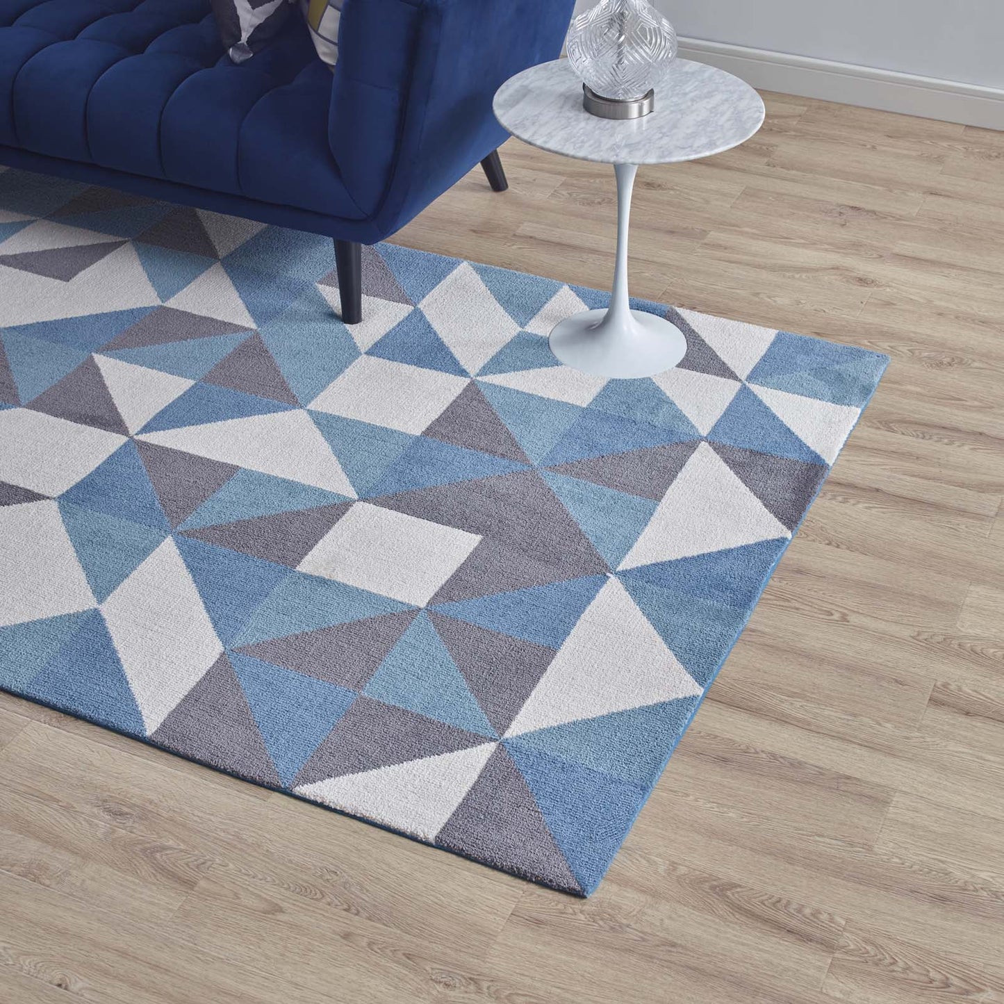 Kahula Geometric Triangle Mosaic 8x10 Area Rug by Modway