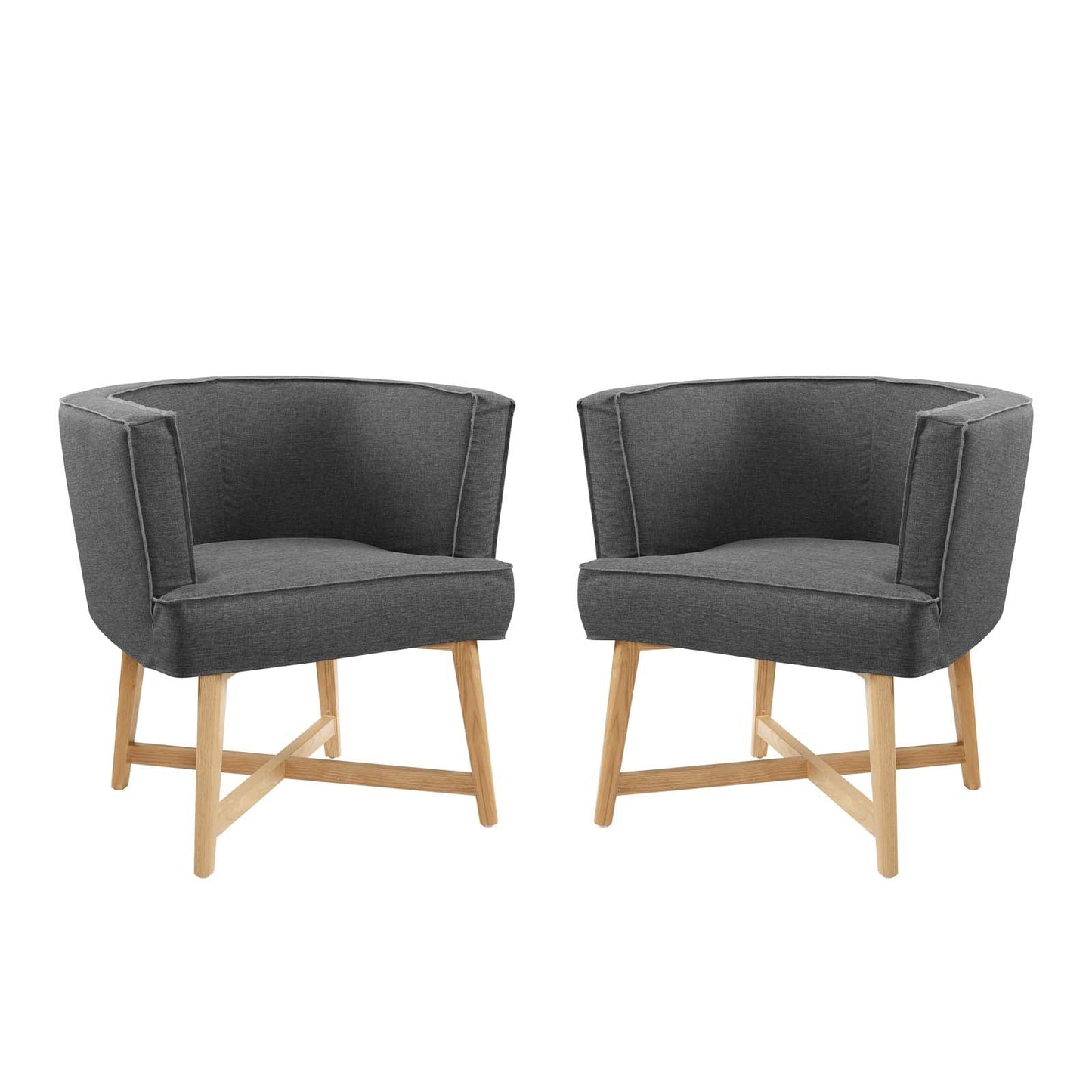 Anders Upholstered Fabric Accent Chair Set of 2 by Modway