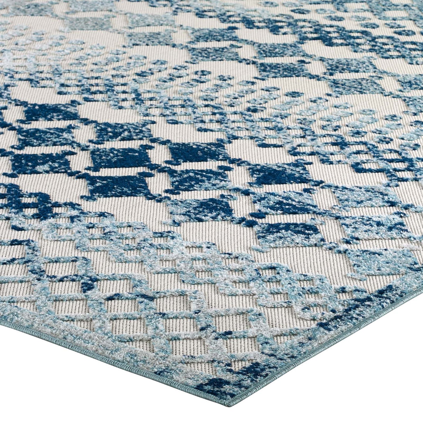 Reflect Giada Abstract Diamond Moroccan Trellis 8x10 Indoor/Outdoor Area Rug by Modway