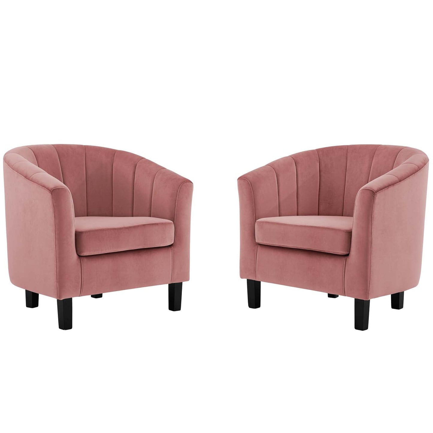 Prospect Channel Tufted Armchair Set of 2