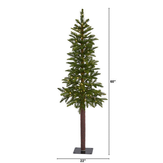 5' Alaskan Alpine Artificial Christmas Tree with 100 Clear Microdot