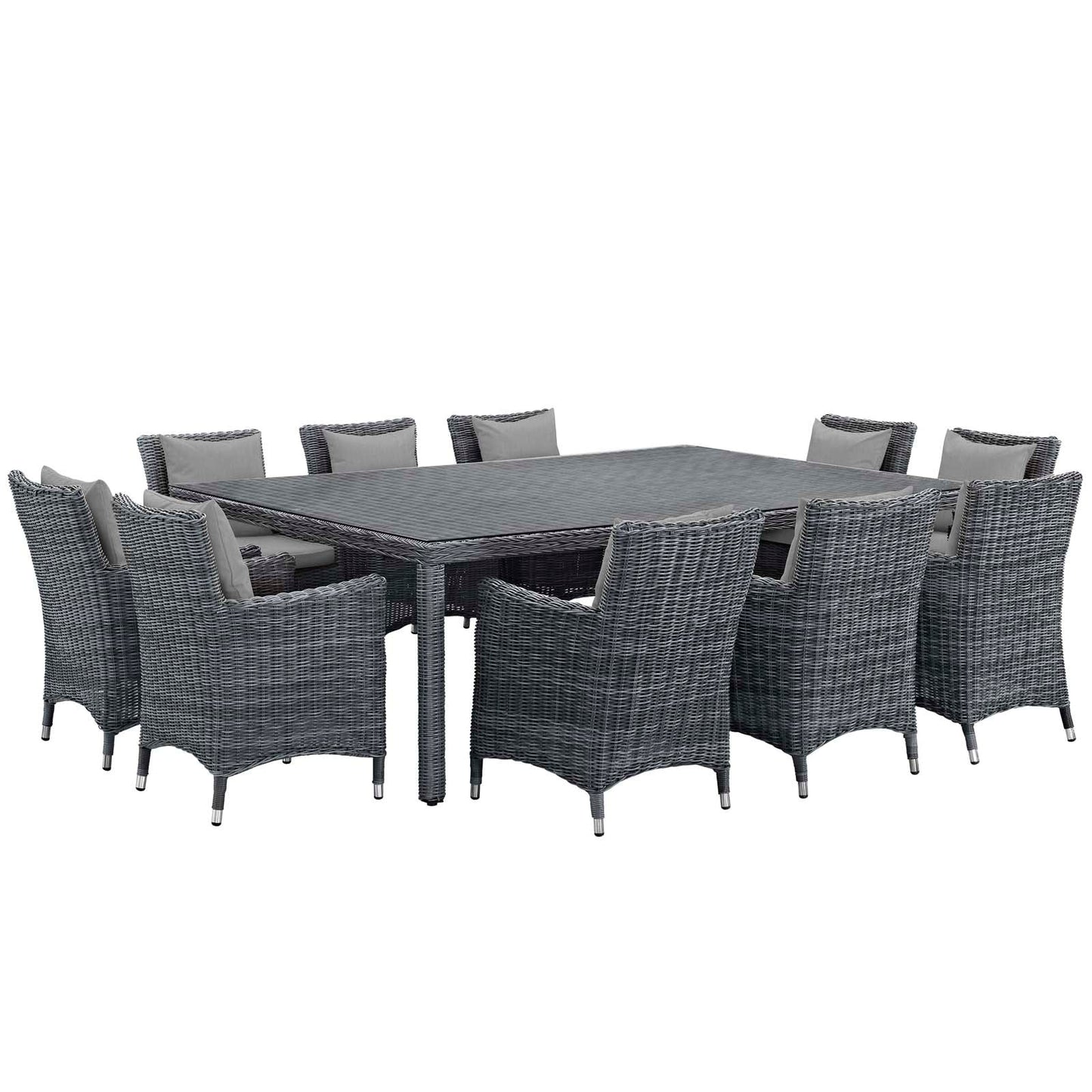Summon 11 Piece Outdoor Patio Sunbrella¨ Dining Set by Modway
