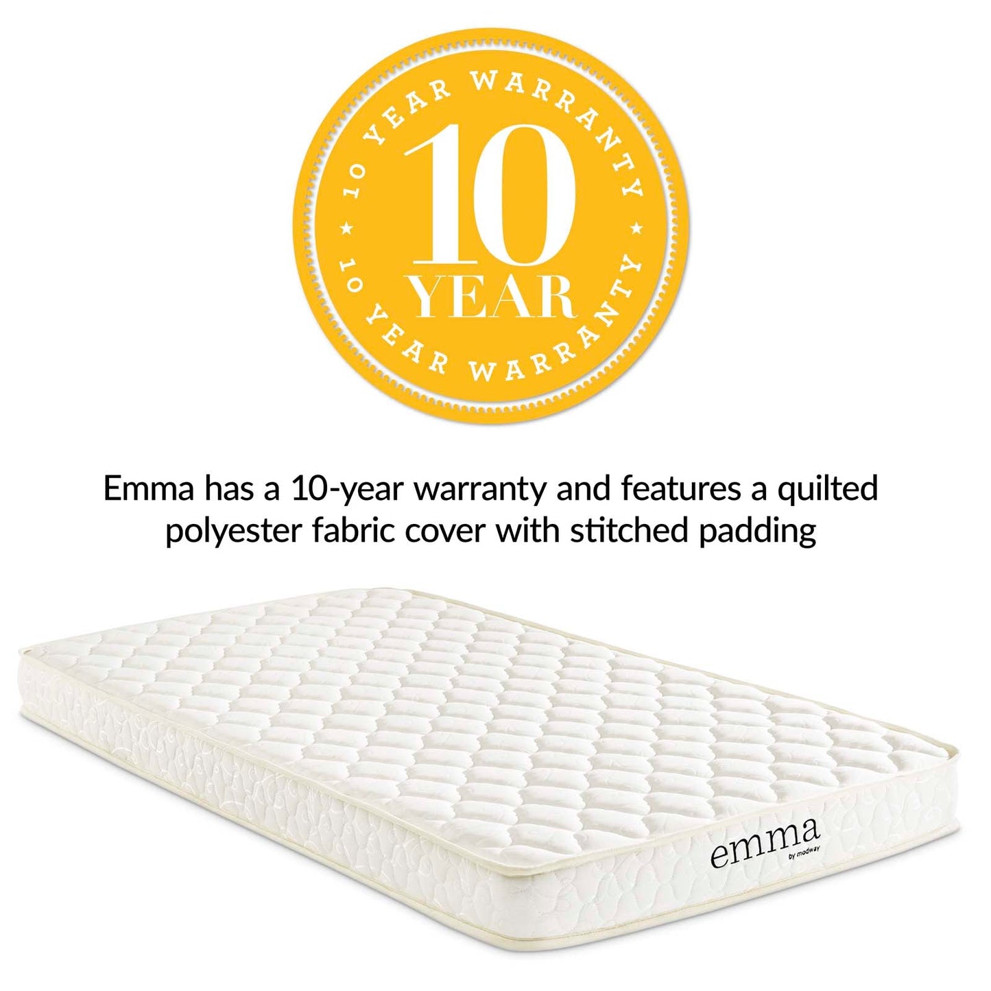 Mila 6" Foam Twin Mattress Set of 2 by Modway