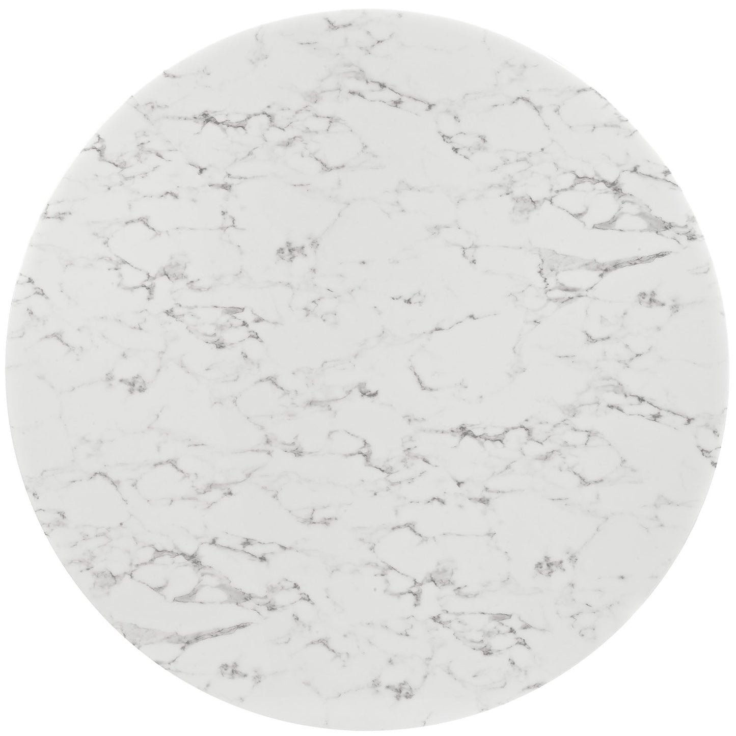 Lippa 60" Round Faux Marble Dining Table with Tripod Base by Modway