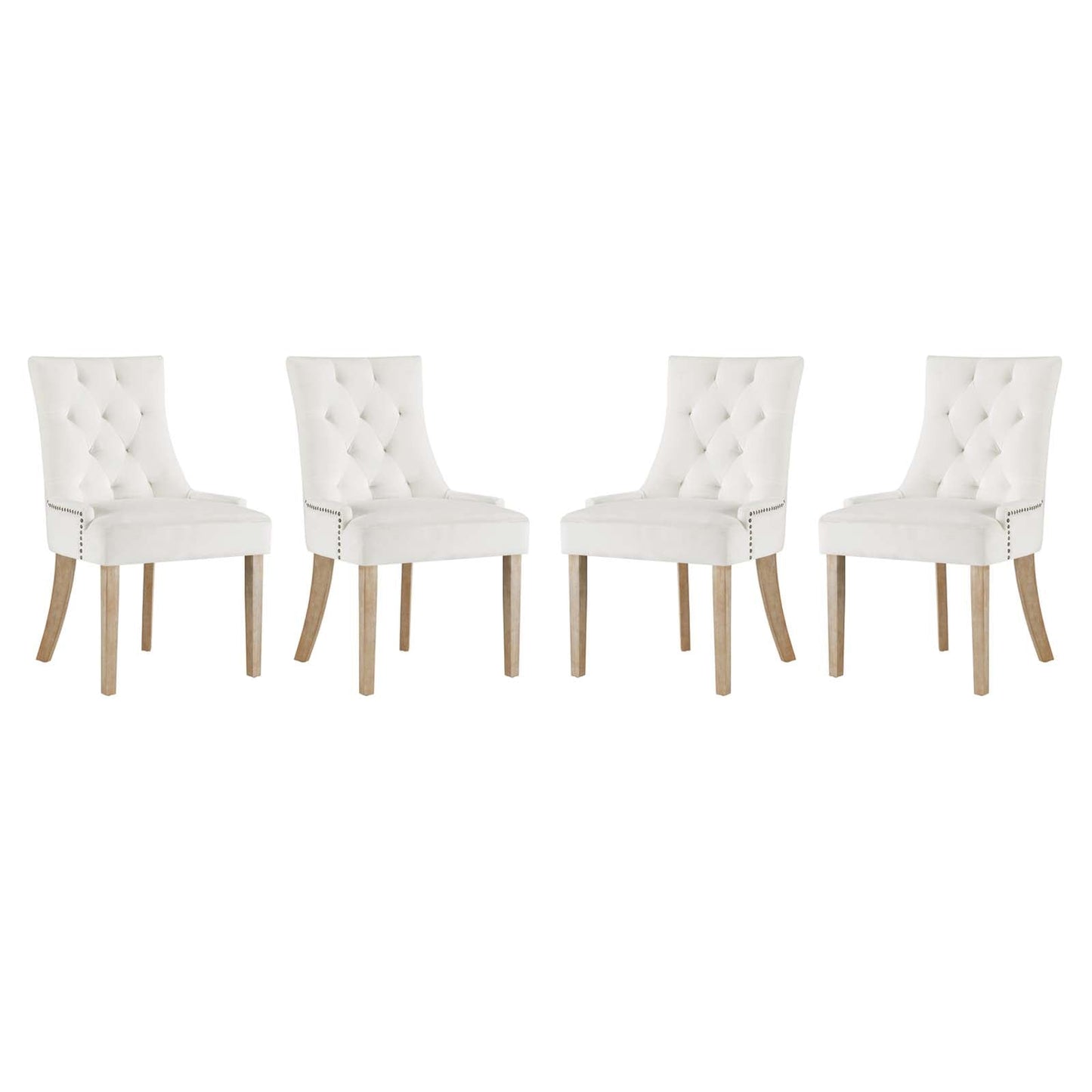Pose Performance Velvet Dining Chair Set of 4 by Modway