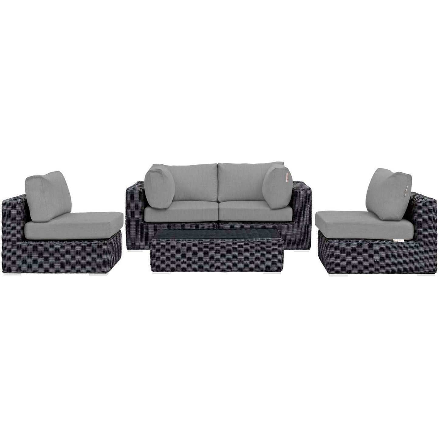 Summon 5 Piece Outdoor Patio Sunbrella¨ Sectional Set by Modway