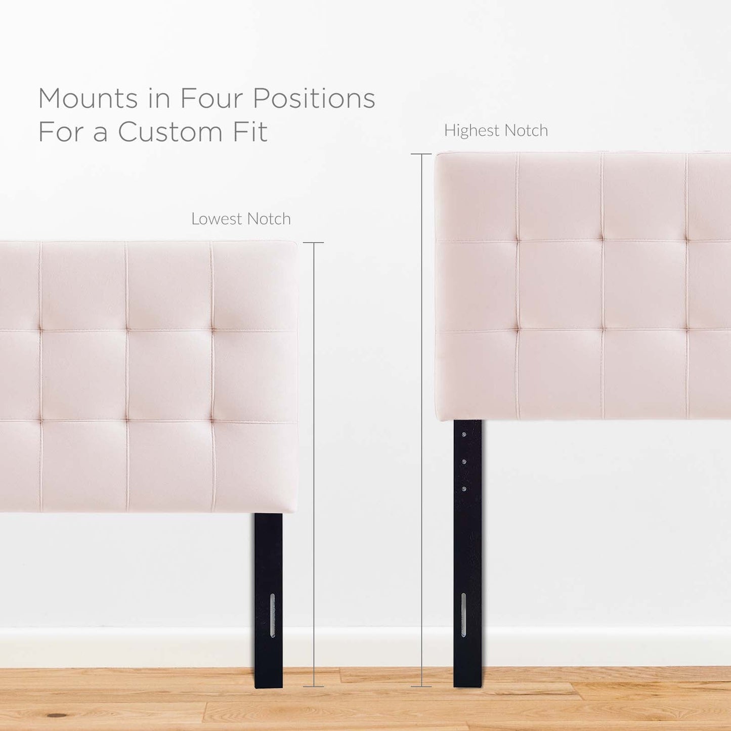 Lily Biscuit Tufted Performance Velvet Twin Headboard by Modway