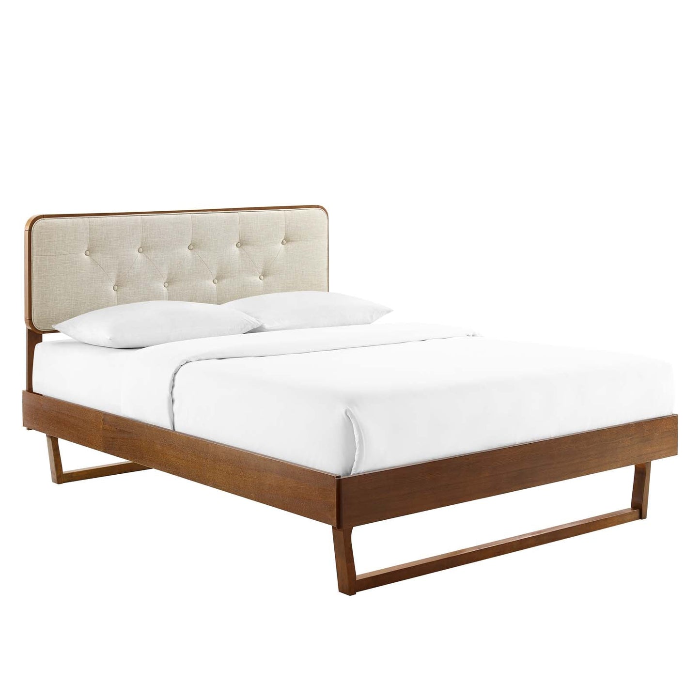 Bridgette Wood Queen Platform Bed With Angular Frame by Modway
