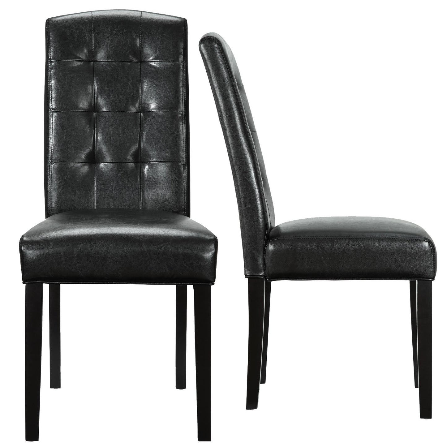 Perdure Vinyl Dining Chairs Set of 2 by Modway