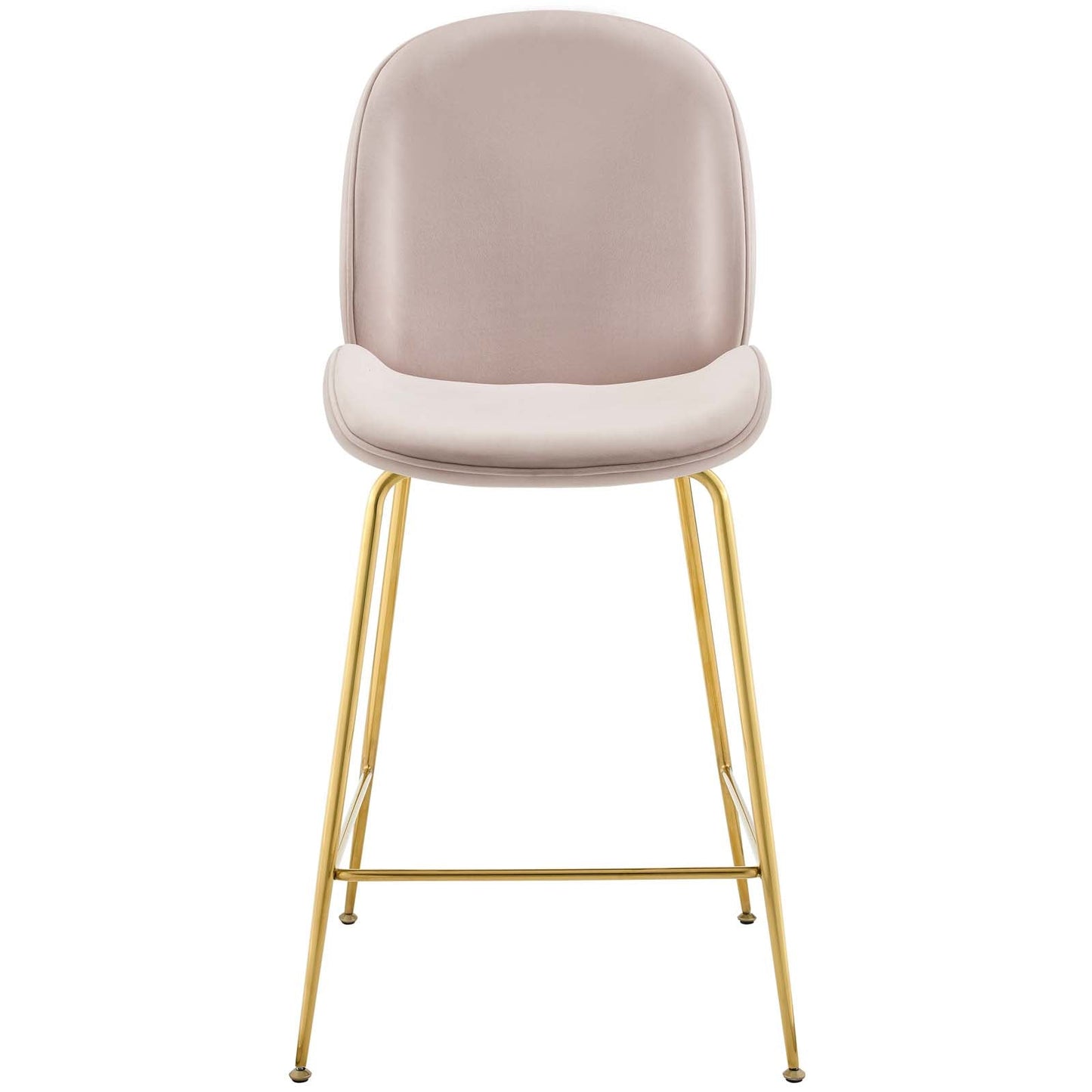 Scoop Gold Stainless Steel Leg Performance Velvet Counter Stool by Modway