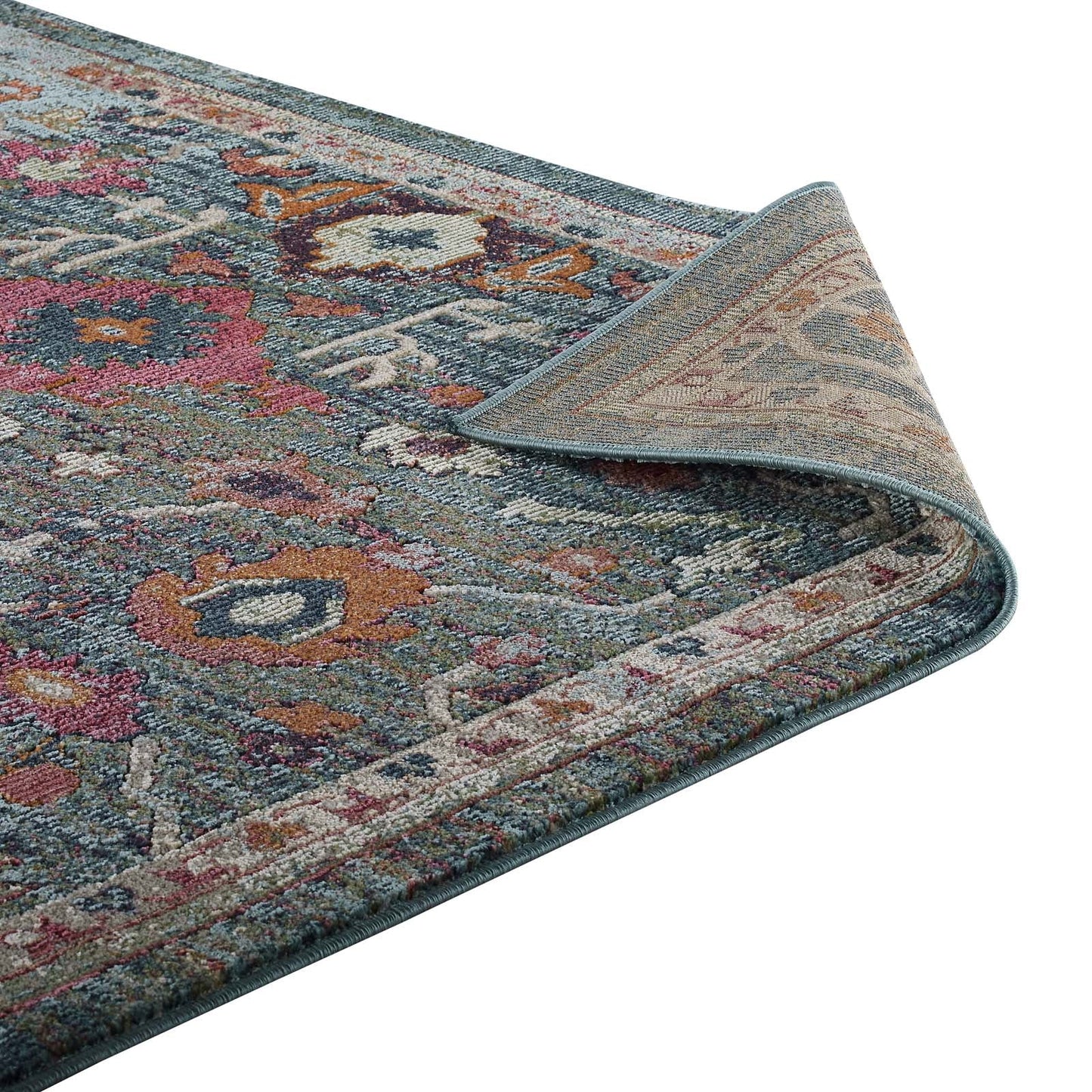 Tribute Every Distressed Vintage Floral 8x10 Area Rug by Modway