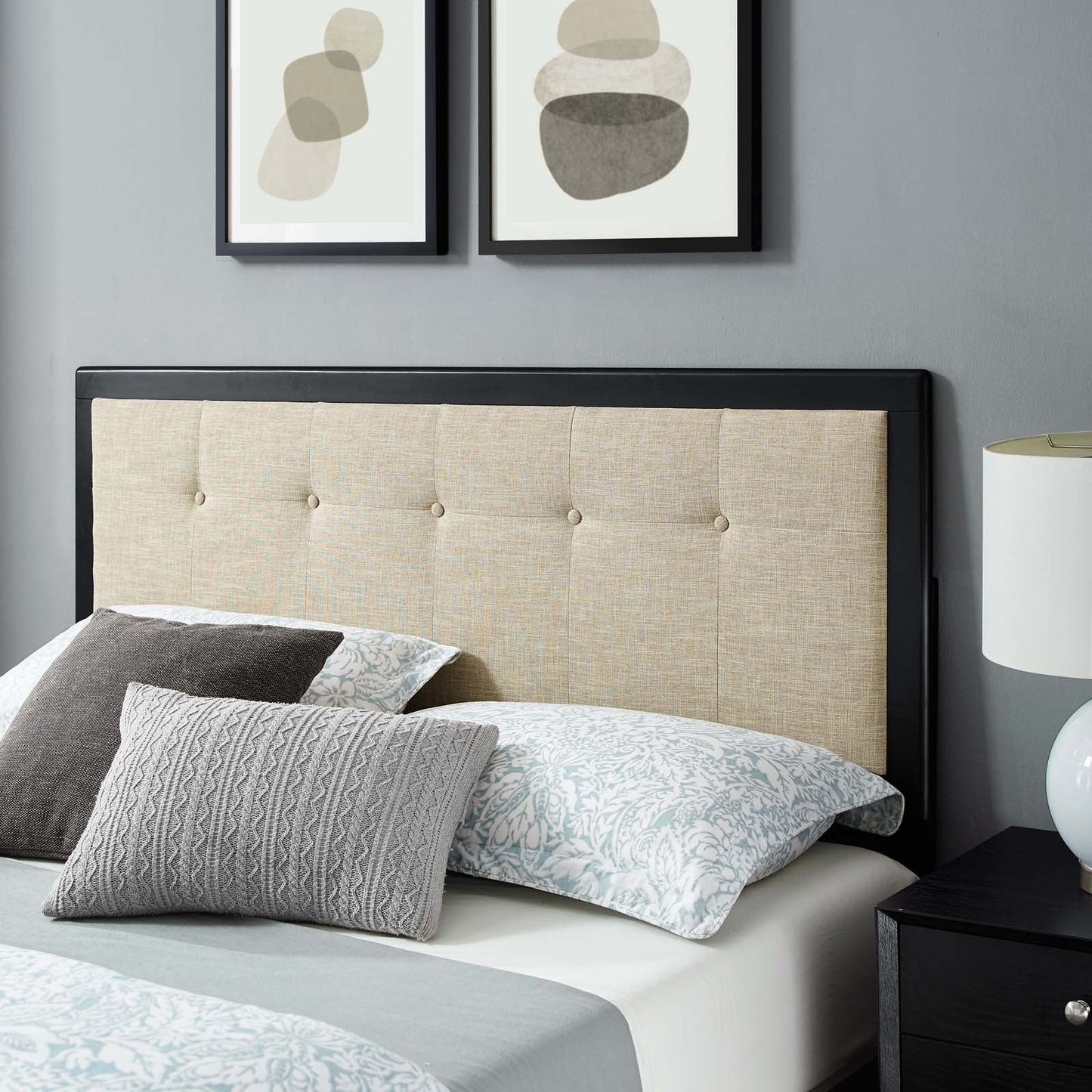 Willow Wood King Platform Bed With Splayed Legs by Modway