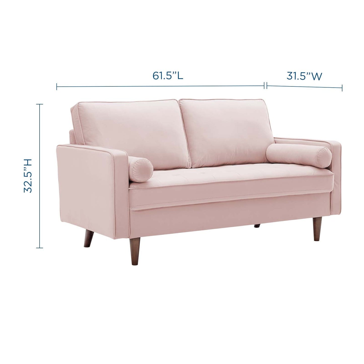 Valour Performance Velvet Loveseat by Modway