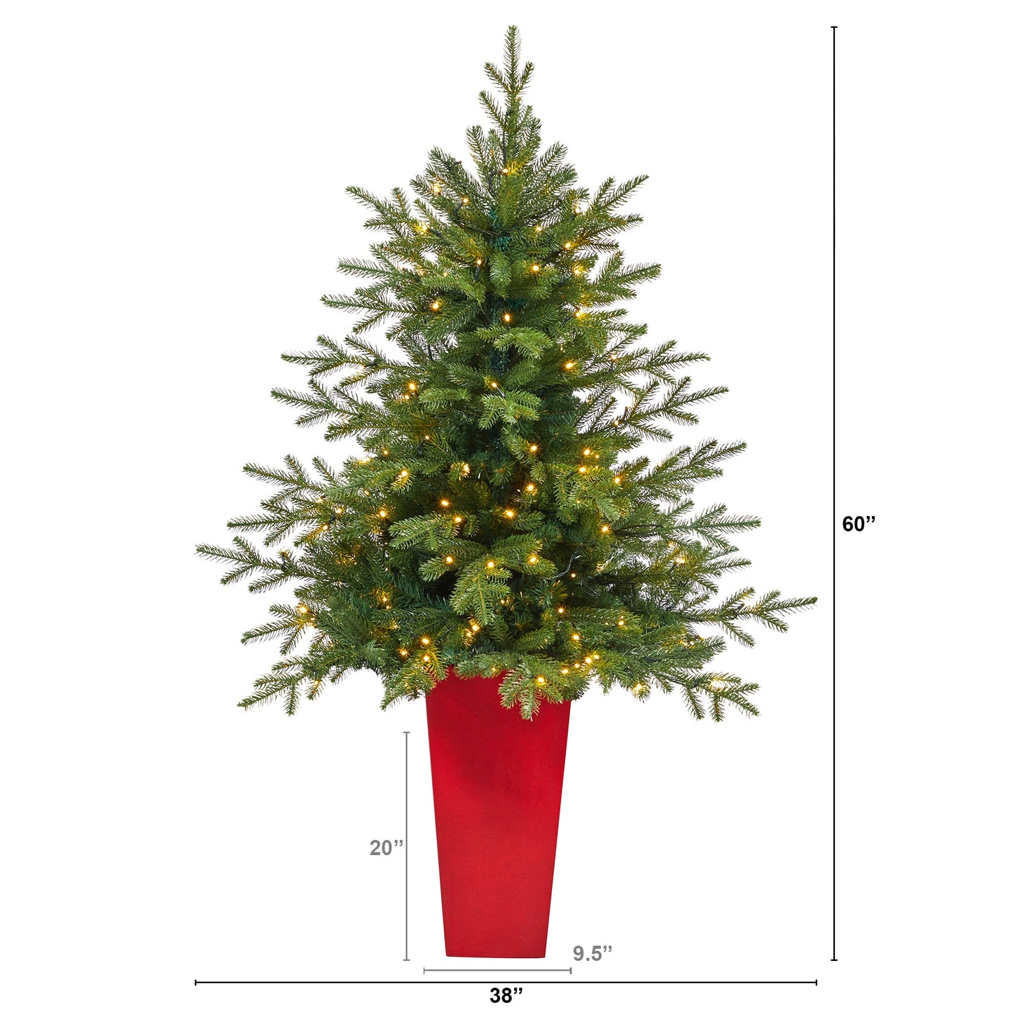 5' Swedish Fir Artificial Christmas Tree w/ 160 Warm White LED Lights