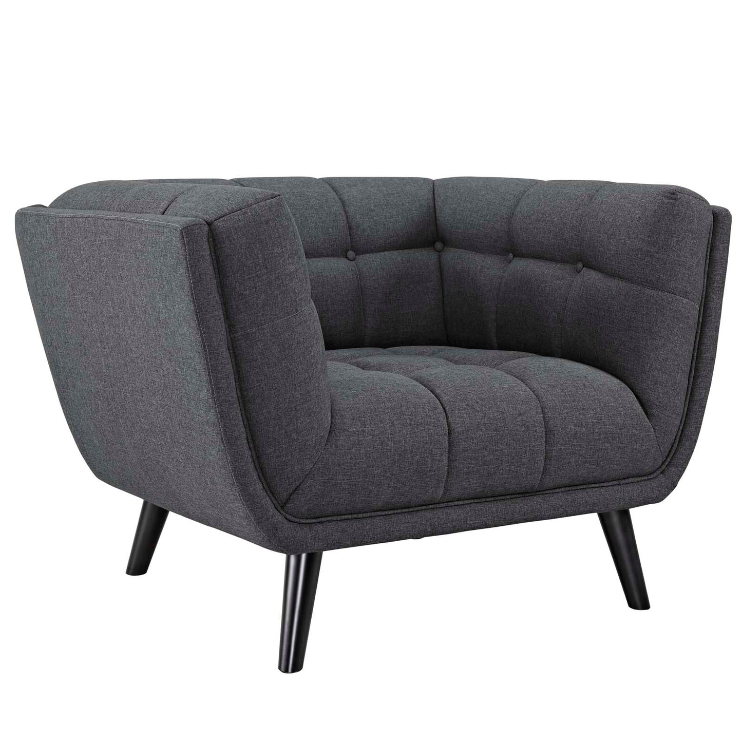 Bestow 3 Piece Upholstered Fabric Sofa and Armchair Set by Modway
