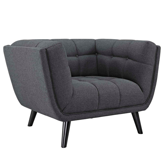 Bestow 3 Piece Upholstered Fabric Sofa and Armchair Set by Modway