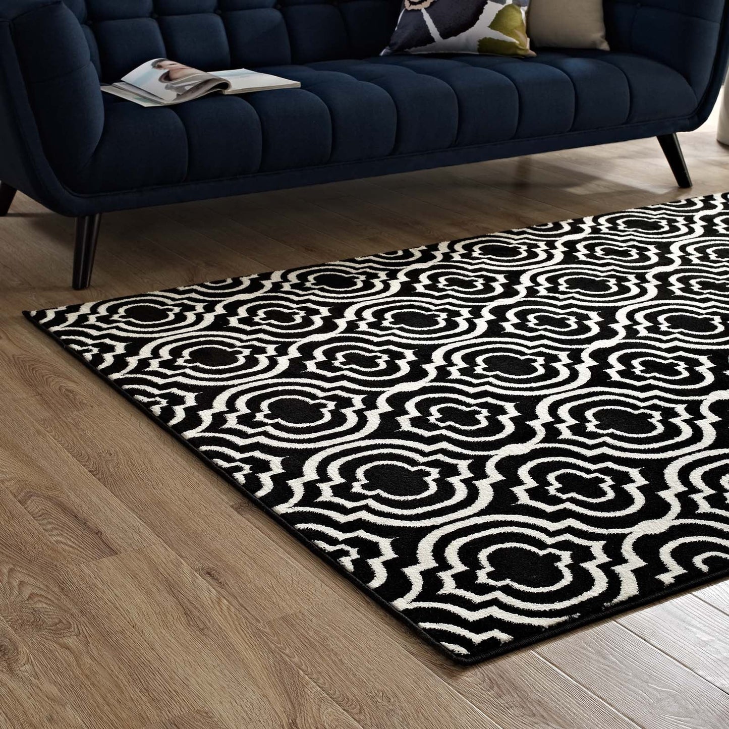 Frame Transitional Moroccan Trellis 5x8 Area Rug by Modway